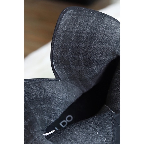 EUC Aldo Black Buckle Heel Boots - Picture 13 of 16